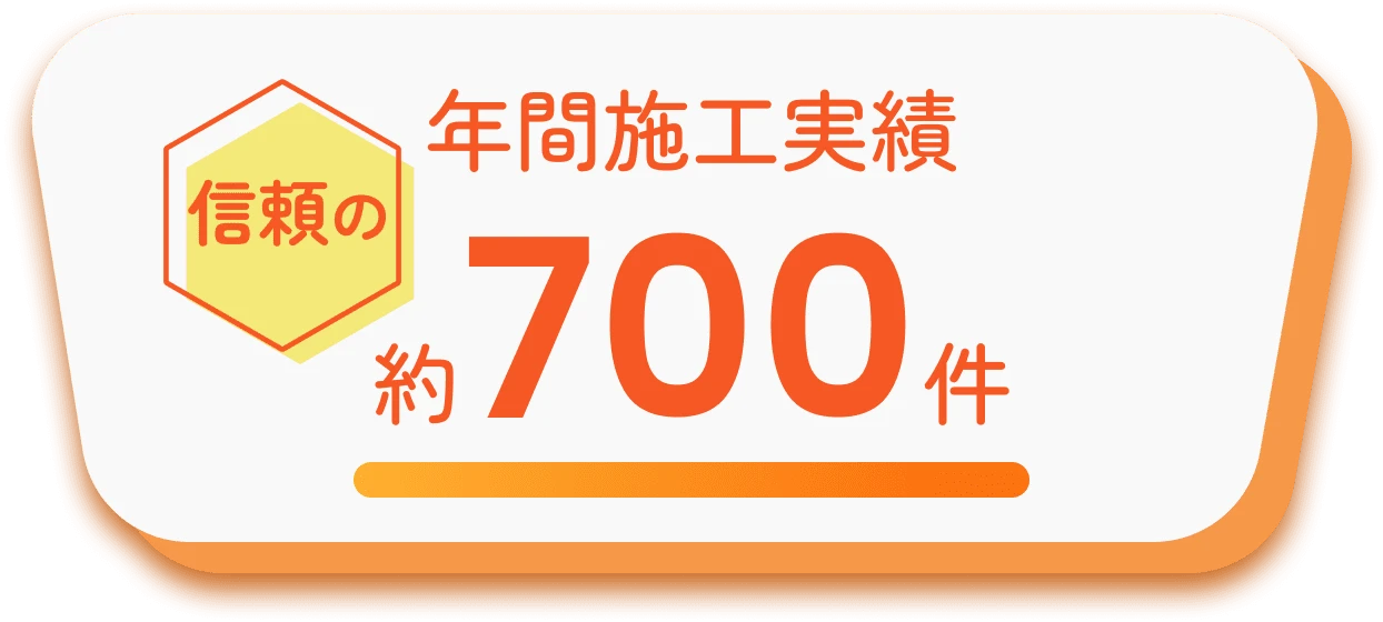 年間施工実績約700件